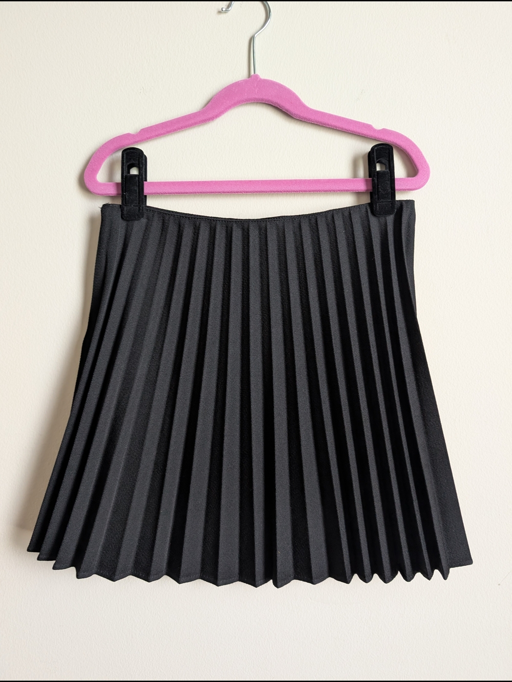 Theory Rare Black Pleated Accordion Mini Fall/Winter Wool Skirt Waist 26"